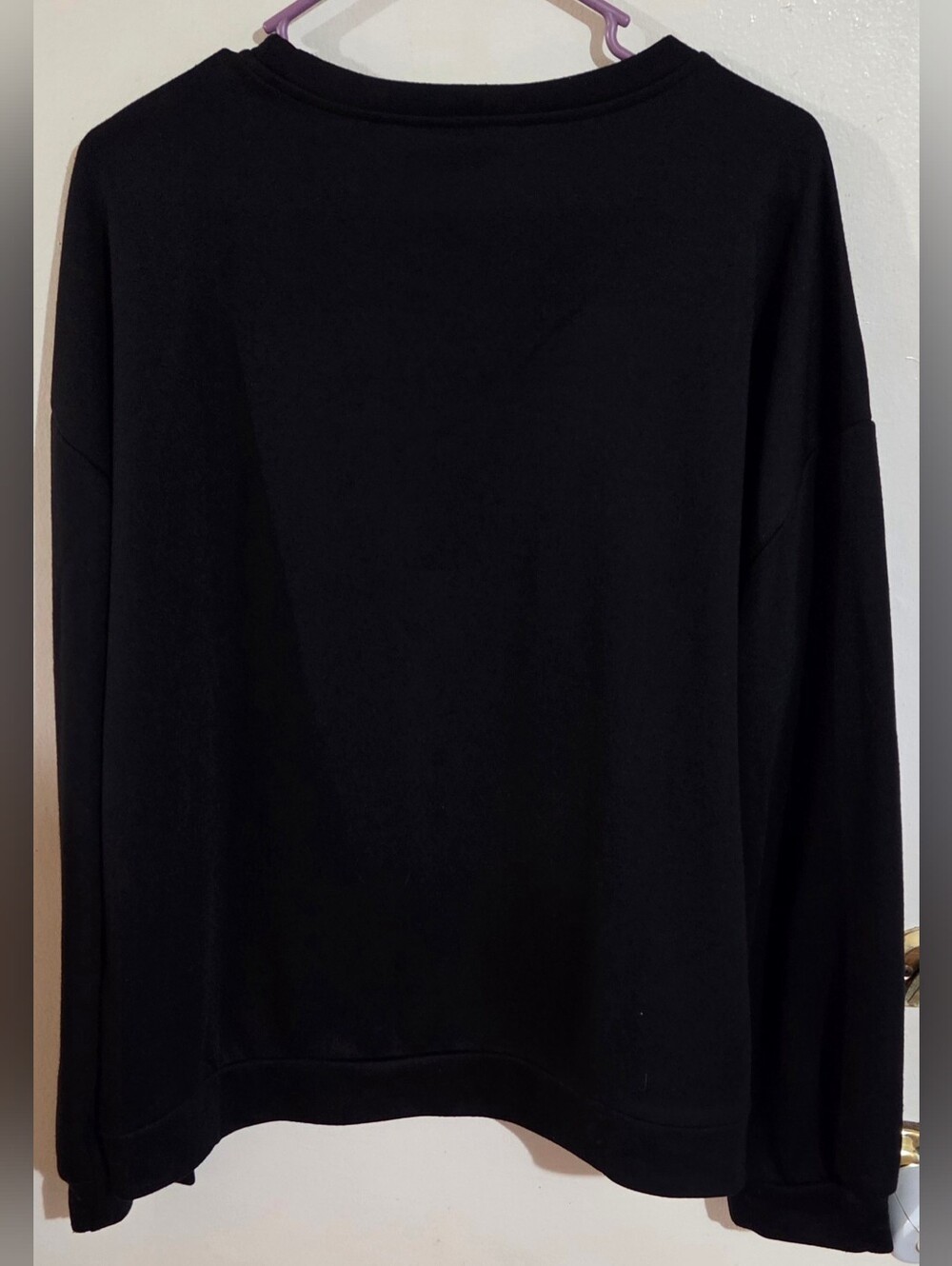 "Yes Im Cold" Womens Crewneck Black Sweatshirt Size XL - Picture 3 of 4